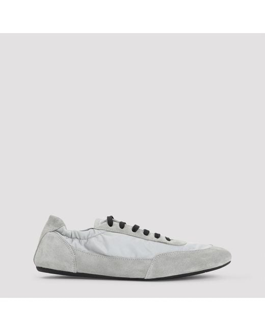 Prada White Collapse Sneakers