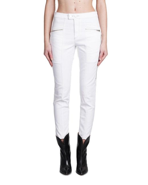 Isabel Marant White Cropped Skinny Jeans