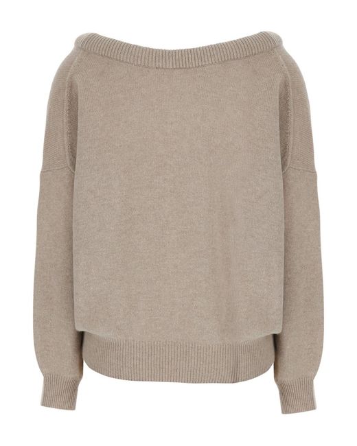 Lisa Yang Natural Sweater Doria Cashmere Tops