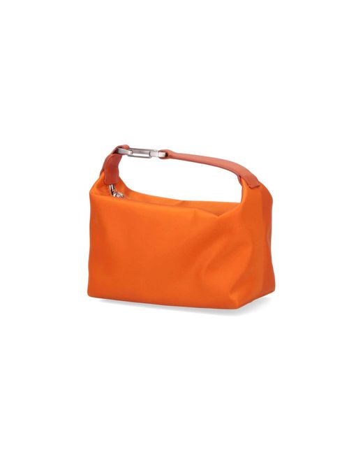Eera Orange Nylon Moon Hand Bag