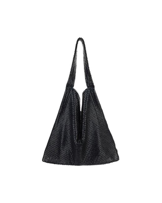 Rabanne Black Chainmail Open-Top Tote Bag