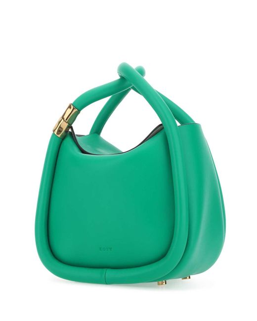 Boyy Green Leather Wonton 20 Handbag