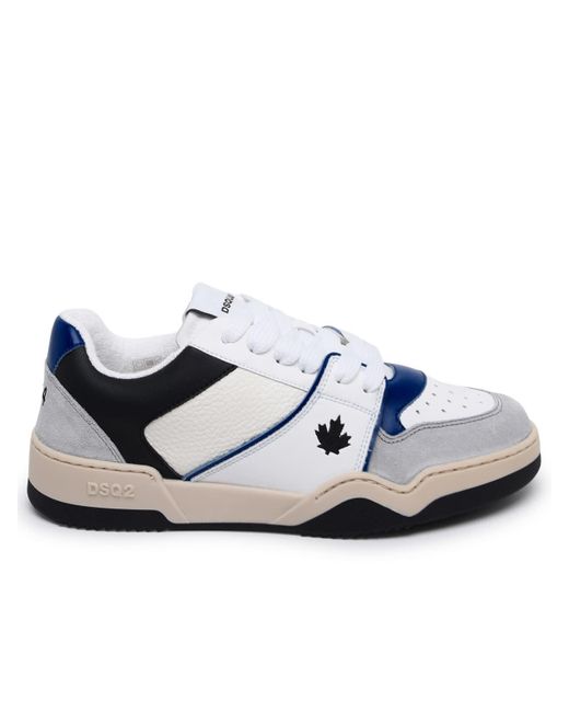 DSquared² Spiker White Leather Sneakers for men