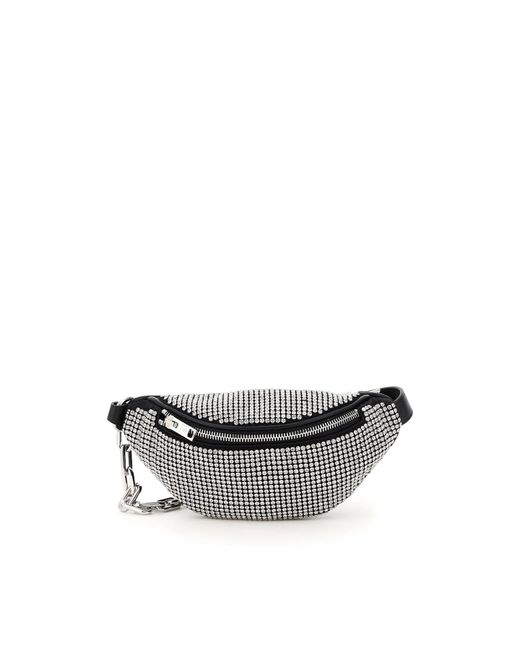 Alexander Wang White Attica Mini Beltpack Bag With Crystals