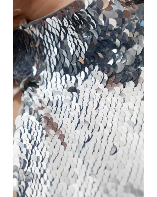 Balmain White Sequin Dress