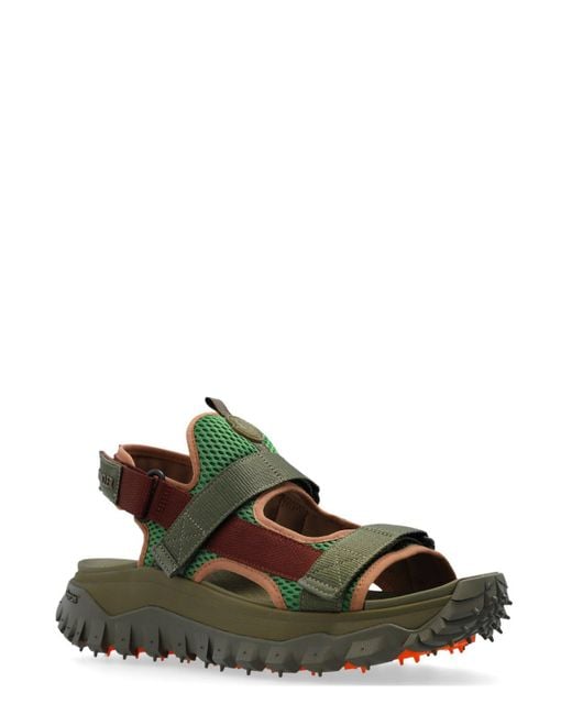 Moncler Green Trailgrip Round-Toe Sandals for men
