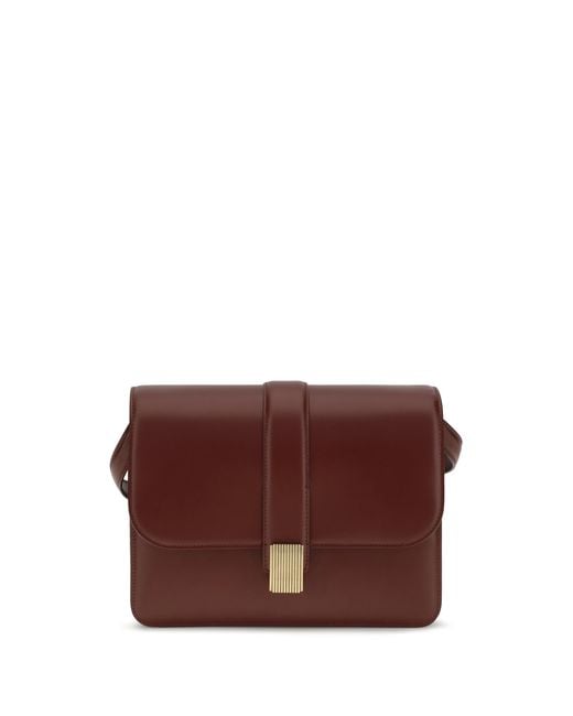 Khaite Purple Blake Shoulder Bag Calf Leather Bos Taurus