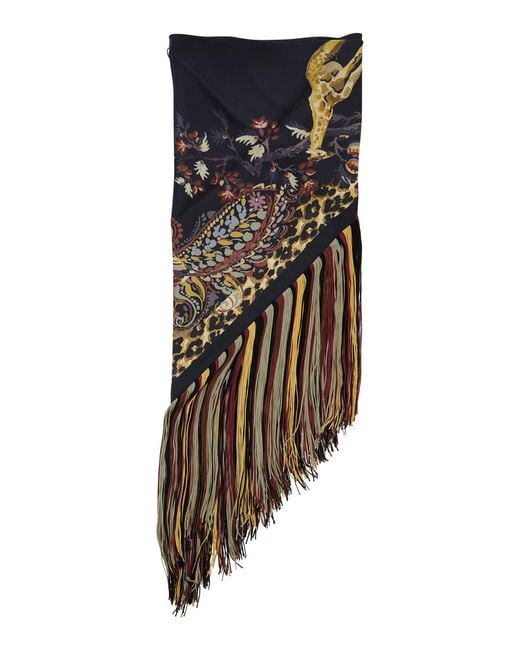 Etro White Scarf Silk