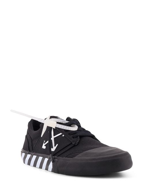 Off-White c/o Virgil Abloh Black Vulc Undercut Canvas Low-Top Sneakers for men