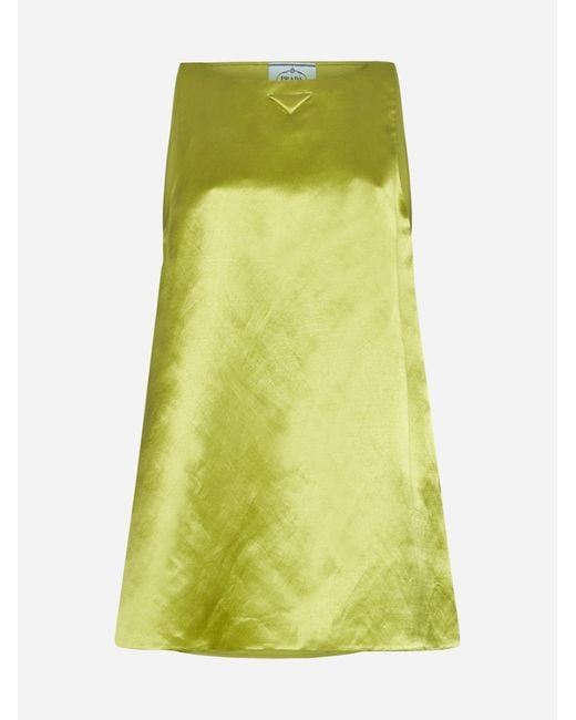 prada green dress Green Floral Embroidered High Neck Sleeveless Gown main image 1