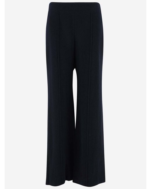 Chloé Blue Wool And Cashmere Blend Pants