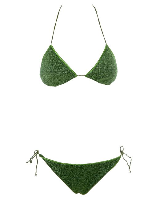 Oséree Glitter Detail Bikini in Green Lyst UK