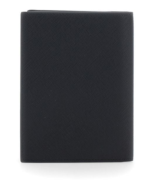 Emporio Armani Black Cardholder Tech Fabric Polyurethane Accessory for men