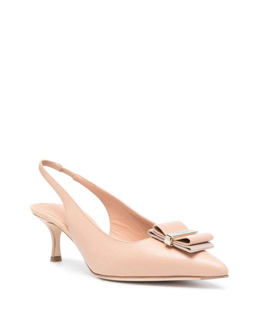 Ferragamo Pink Leather Pumps