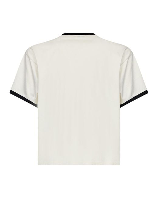 Versace White Dirty Cotton Jersey Printed T-Shirt for men