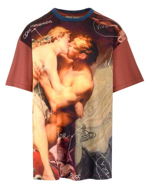 Vivienne Westwood Orange Kiss T-Shirt for men