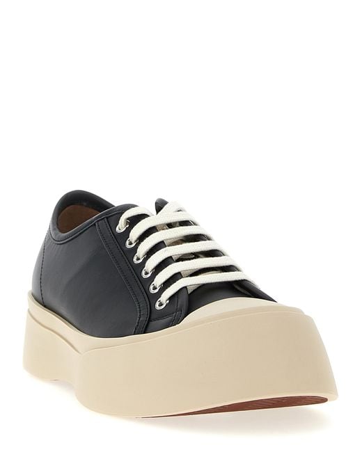 Marni White Calfskin Low Top Sneakers for men