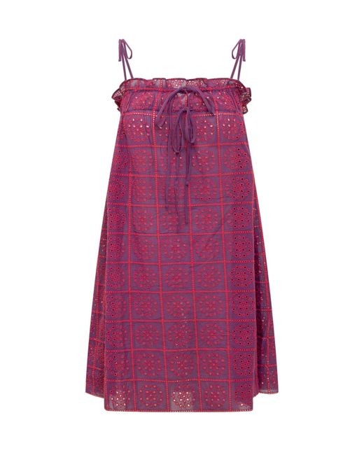 Ganni Purple Light Strap Dress