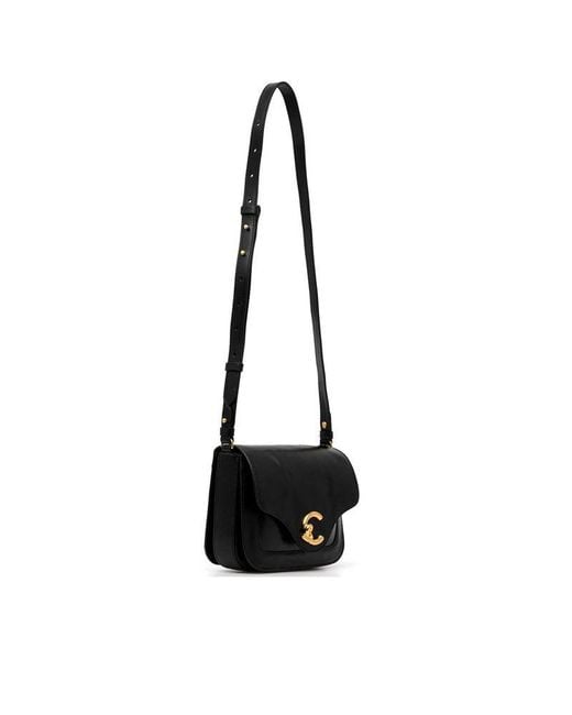 Coccinelle Black Handbag Calf Split Bags Handbags