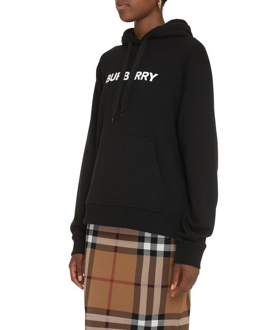 Burberry Black Printed Hoodie Cotton Hoodies