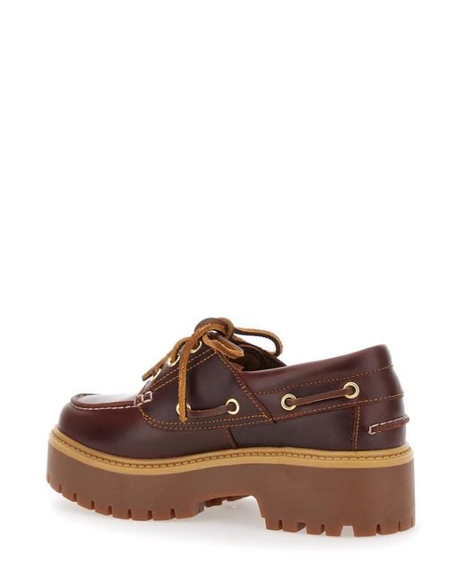 Timberland Brown Loafers Leather Platform