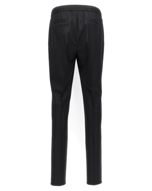Brunello Cucinelli Black Wool With Front Pleats Pants for men