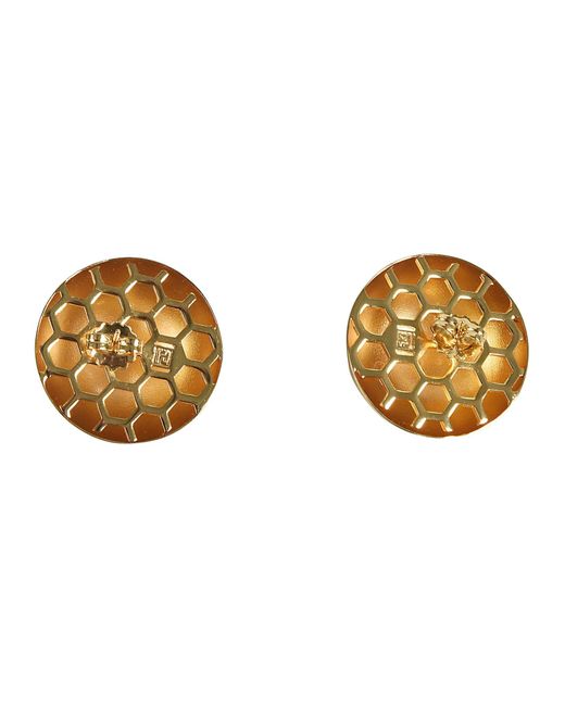 FEDERICA TOSI Metallic Honeycomb Pattern Earings