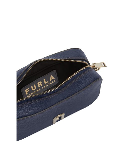 Furla Blue Primula Mini Shoulder Bag