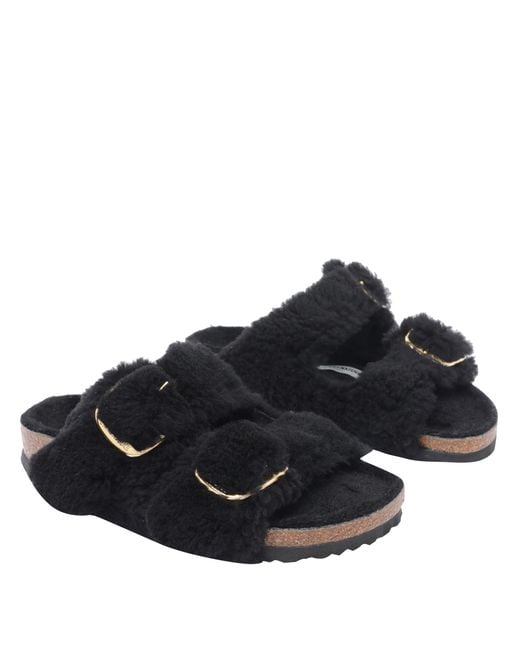 Birkenstock Black Sandals Leather Rubber Sole