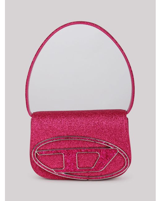 DIESEL Pink 1Dr Glitter Shoulder Bag