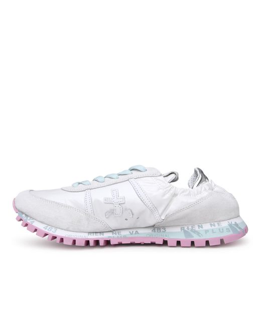 Premiata White Leather Blend Seand Sneakers