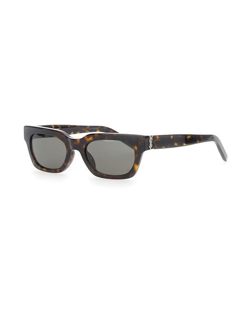 Saint Laurent Brown Sunglasses Wellington Leopard Print Acetate
