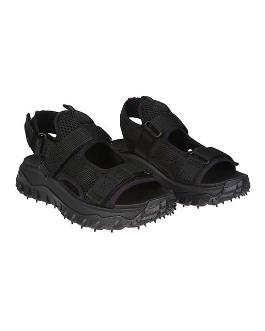 Moncler Black Trailgrip Vela Sandals for men