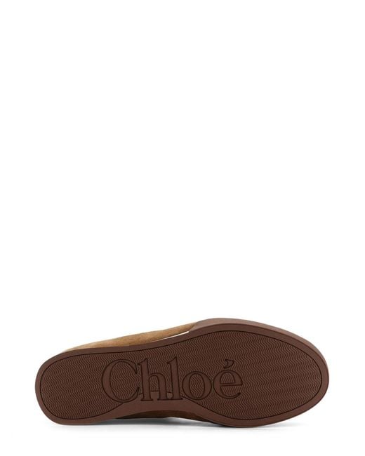 Chloé White Chloé Kick Leather Sneakers With Mesh Inserts