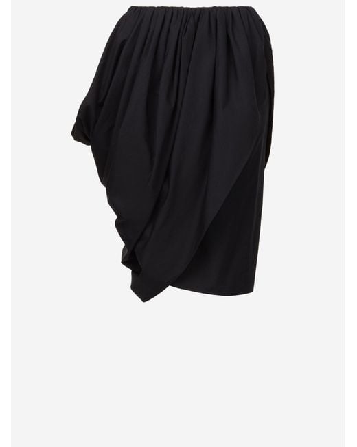 Chloé Black Skirt Cotton Poplin Wrap