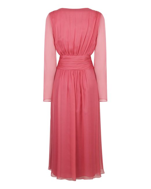 Alberta Ferretti Pink Chiffon Dress