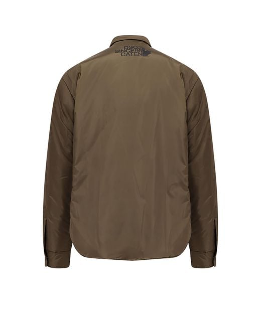 DSquared² Green Padded Nylon Shirt/Jacket for men