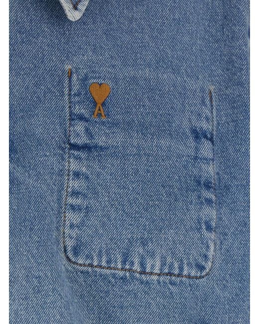 AMI Blue Jacket, Denim Coat for men