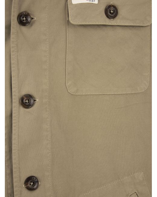 Fay Green Lightweight Shirt-Cut Jacket for men