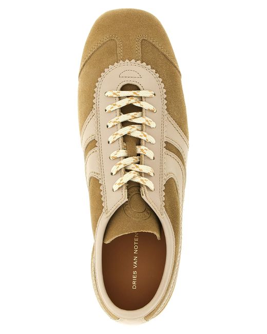 Dries Van Noten Brown Suede Sneakers