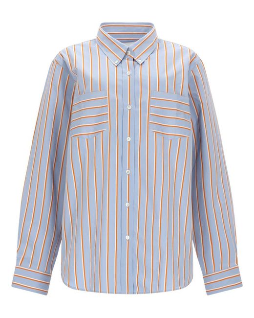 Dries Van Noten Blue Cotton Shirt