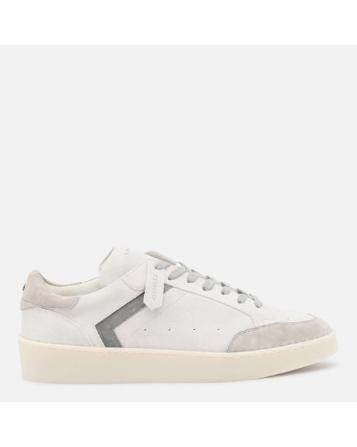 Canali White And Leather Sneakers for men