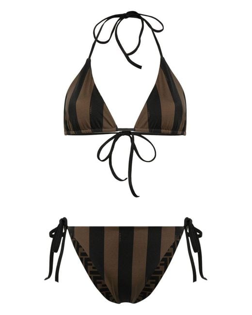 Fendi Black Reversible Bikini Set