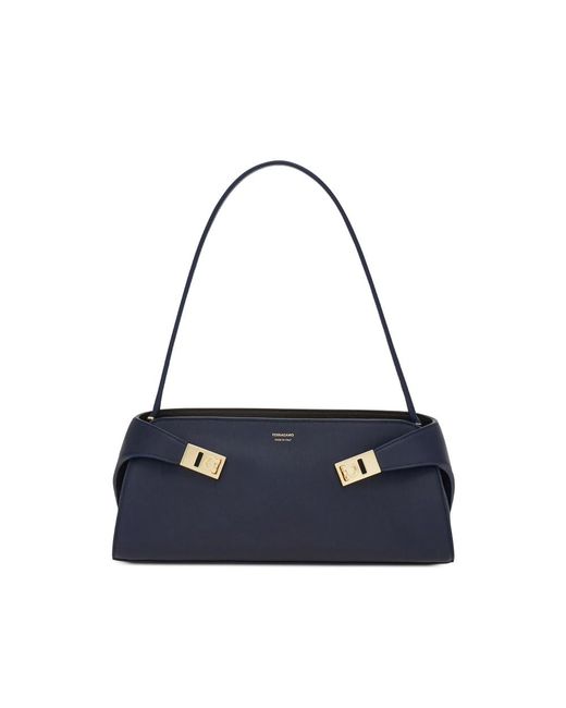 Ferragamo Blue Shoulder Bags