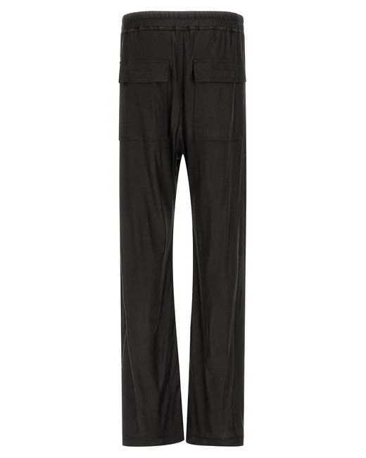 Rick Owens Black 'Wide Pusher' Pants for men