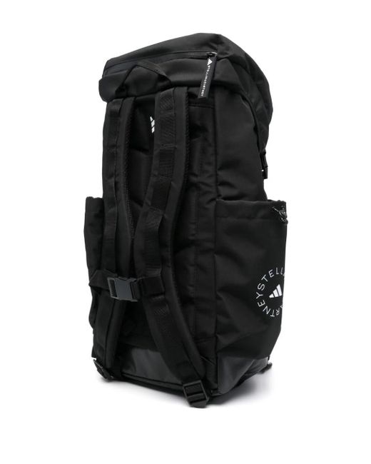 Adidas Black X Stella Mccartney Logo-print Backpack