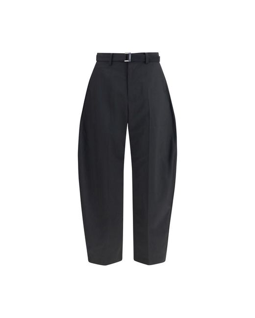 Sacai Blue Polyester Casual Pants for men
