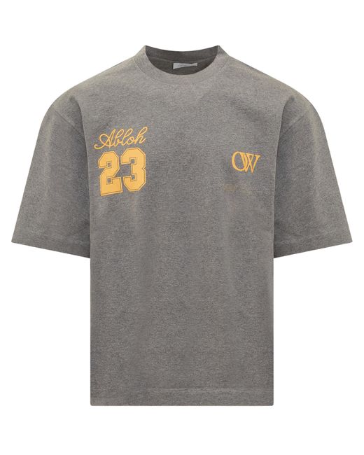 Off-White c/o Virgil Abloh Gray T-shirt With Logo 23 for men