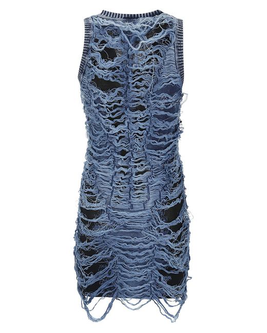 DIESEL Blue V-neck Dress