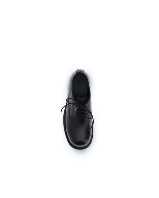 MM6 by Maison Margiela Black Calf Leather Bos Taurus Oxfords And Derbies Shoe for men